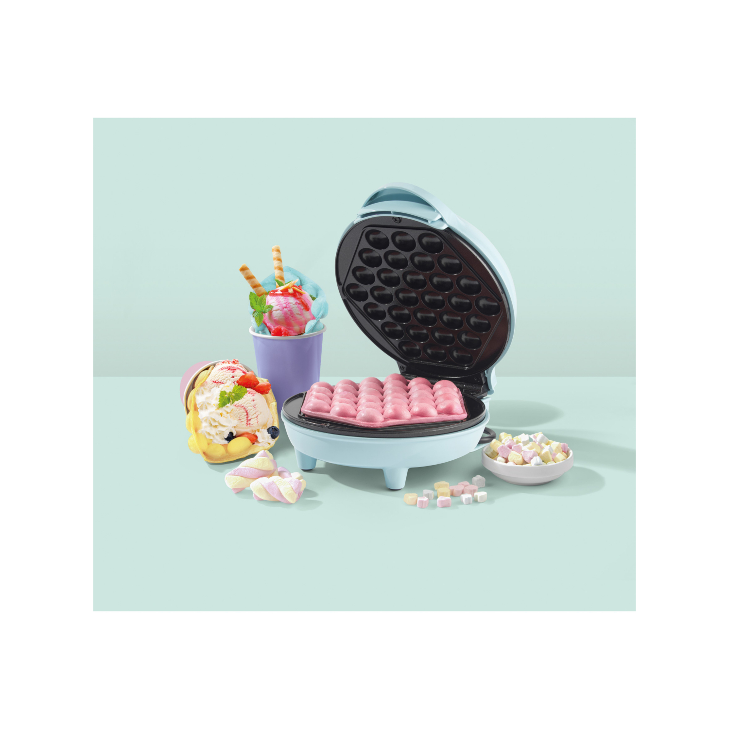 George Blue Giles & Posner Bubble Waffle Maker