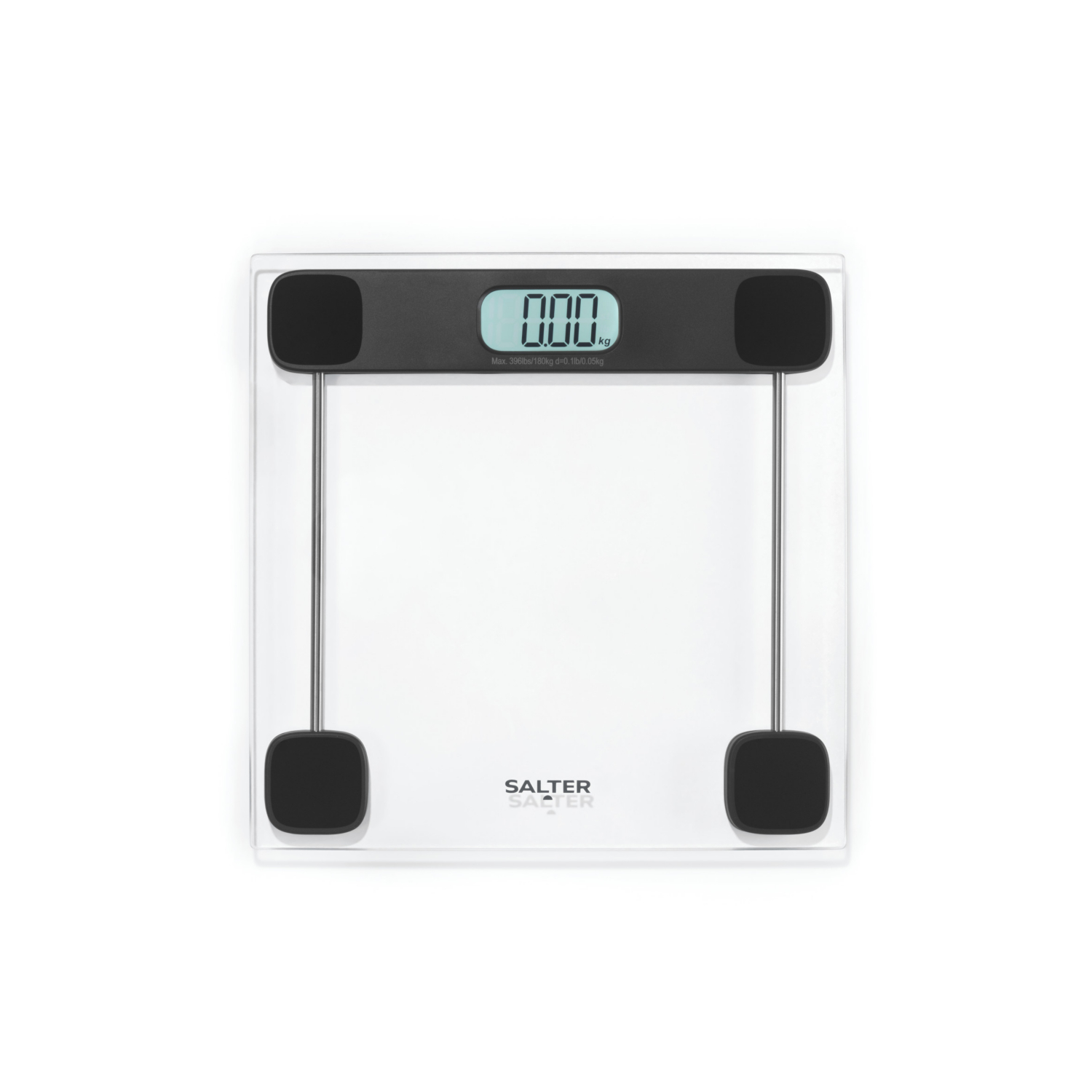 Salter Black Glass Electronic Bathroom Scale