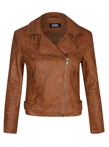 G21 Leather Look Jacket | Women | George at ASDA