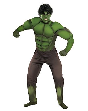 Adult Hulk Fancy Dress Costume | Men | George at ASDA