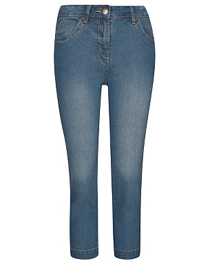 Mid-Wash Cropped Denim Jeans | Women | George at ASDA