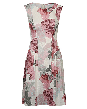 Floral Print Dropped Waist Fit and Flare Dress | Women | George at ASDA