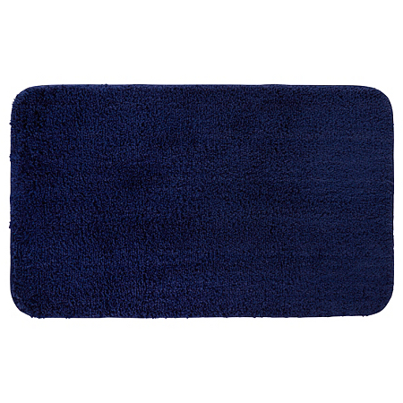 George Home Microfibre Rubber Backed Bath Mat - Navy ...