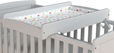 cot bed with storage and changer
