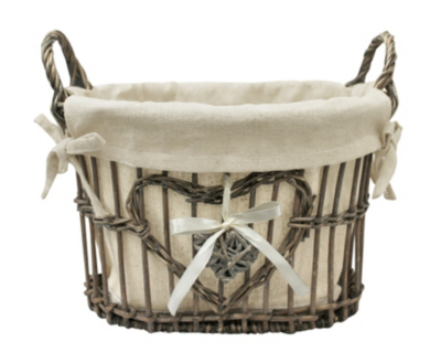 Home Willow Heart Basket Home & Garden at ASDA