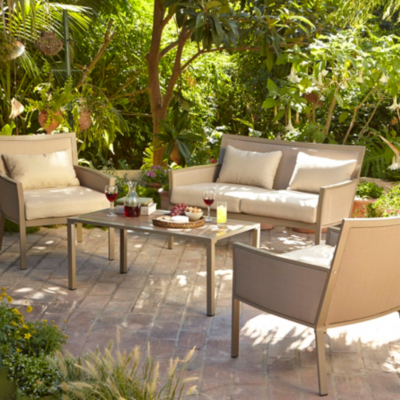 Grace 4 Piece Sofa Set Taupe & Linen Home & Garden at ASDA