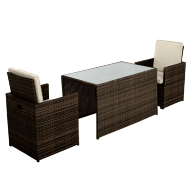 Borneo 5 Piece Cube Bistro Set Home & Garden at ASDA