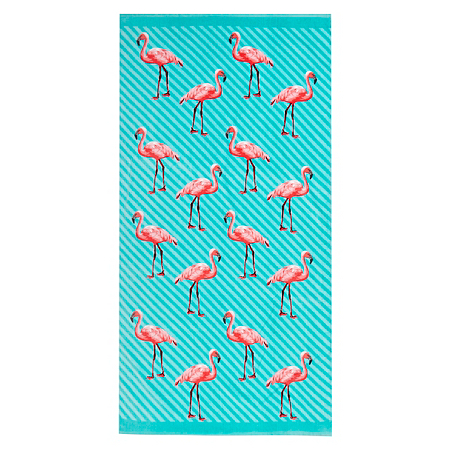 George Home Flamingo Print Beach Towel | Towels & Bath Mats | ASDA direct