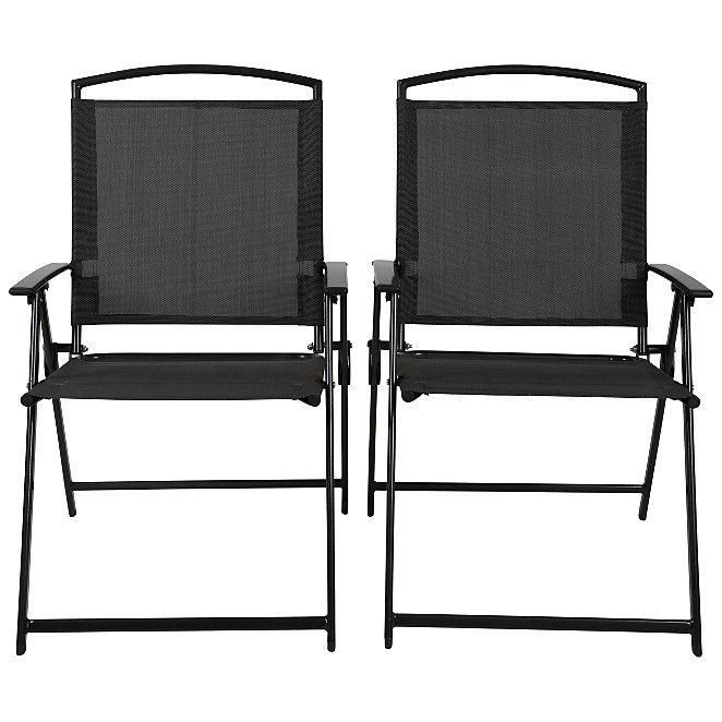 Miami 2 Pack Folding Chairs Outdoor Garden George At Asda