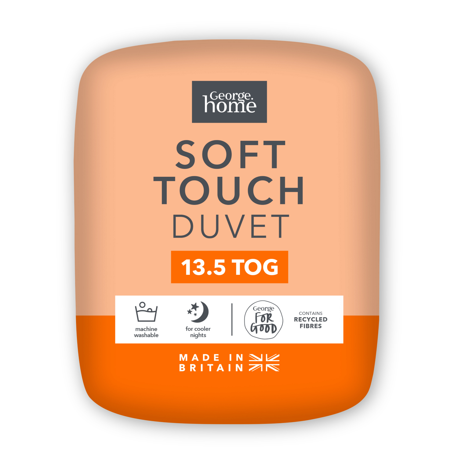 George White Soft Touch Microfibre Duvet - 13.5 Tog