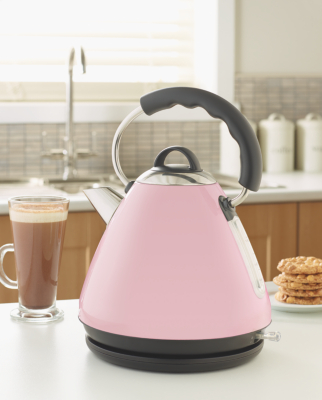 Home 1.7L Pyramid Kettle Pink Home & Garden at ASDA