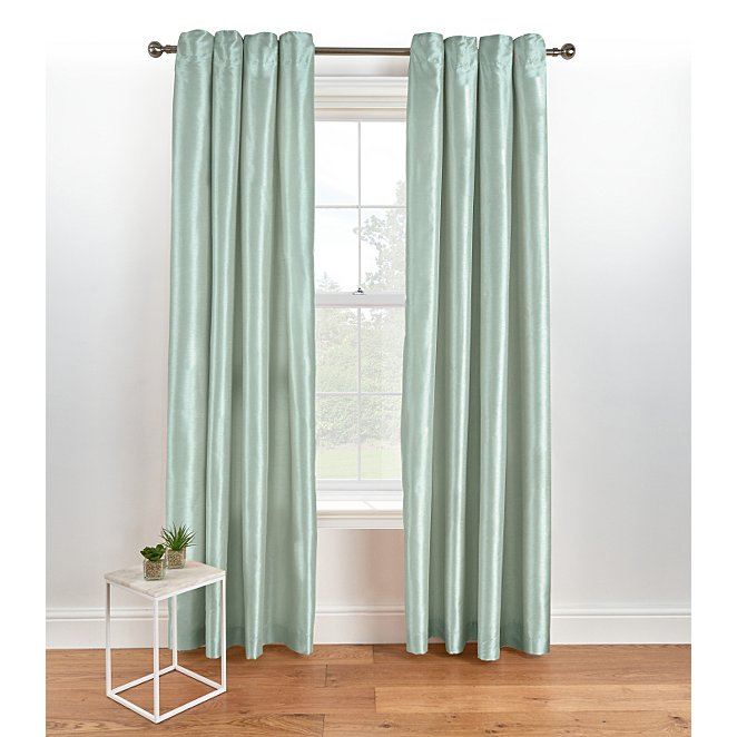 Duck Egg Faux Silk Curtains Home George, What Is Faux Silk Curtains Made Of
