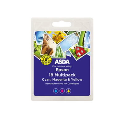 George ASDA Remanufactured Epson T18 Multipack Ink Cartridges - Multi
