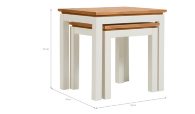 Home Gilmore Nest of Tables Cream Home & Garden at ASDA