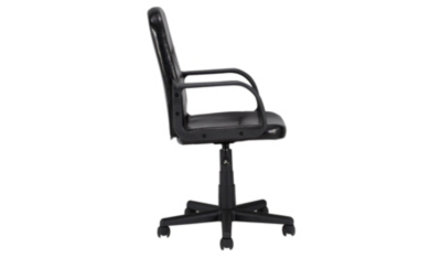 Home Mid Back Executive Office Chair Black and Chrome Home
