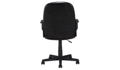 Home Mid Back Executive Office Chair Black and Chrome Home