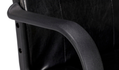 Home Mid Back Executive Office Chair Black and Chrome Home