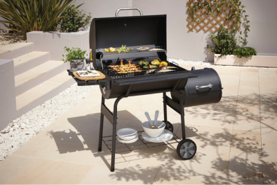 76cm Big American Barrel Grill & Smoker Home & Garden at ASDA