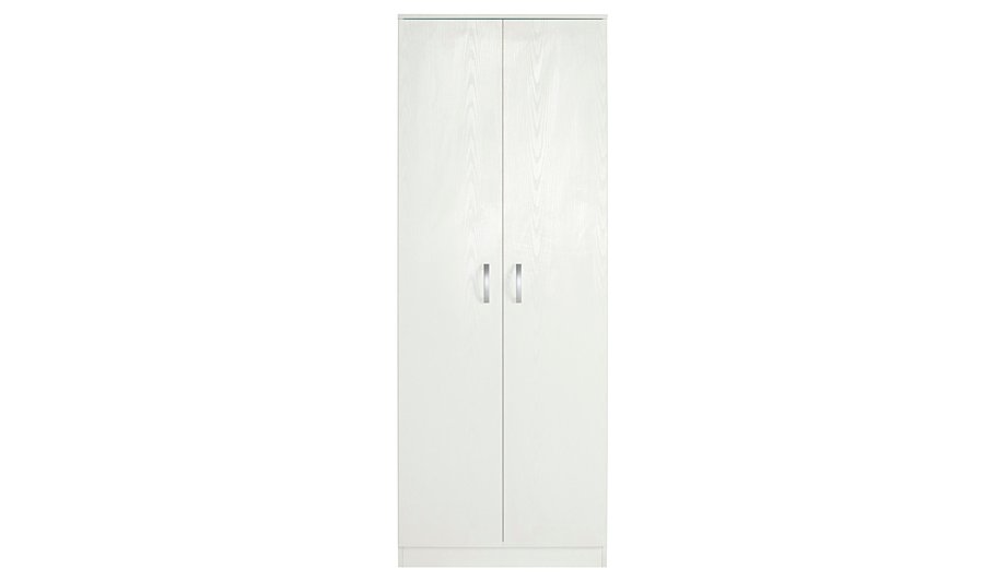 George Home Marlow 2 Door Wardrobe - White Ash Effect | Home & Garden ...