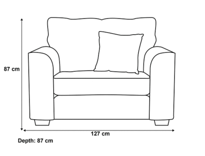 Home Glynn Love Seat in Woollen Blend Home & Garden ASDA Direct