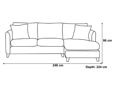 Home Edmund Left Hand Corner Group in Soft Linear Home & Garden at ASDA