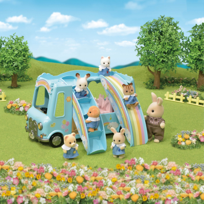 sylvanian families rainbow nursery bus