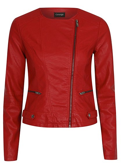 Leather Look Jacket | Women | George at ASDA