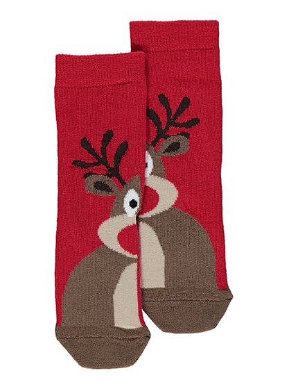 Christmas Reindeer Socks | Boys | George at ASDA