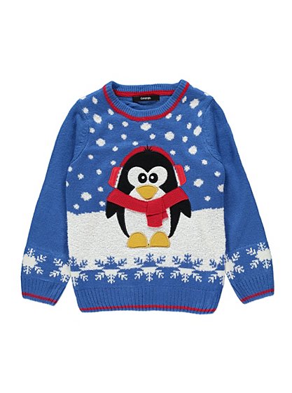 Christmas Penguin Jumper | Boys | George at ASDA
