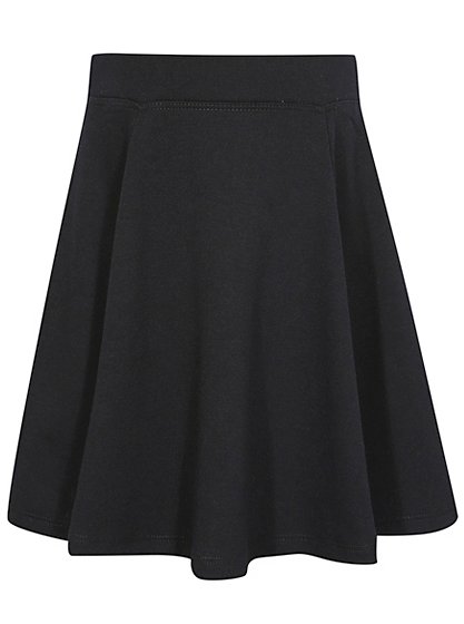 Girls School Jersey Skater Skirt – Black | School | George at ASDA