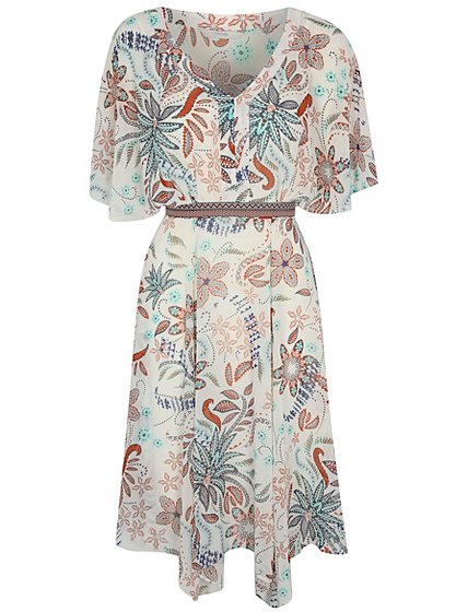 Kimono Sleeve Patterned Dress | Women | George at ASDA