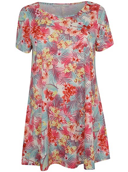 Plus Size Tropical Print Dress | Women | George at ASDA