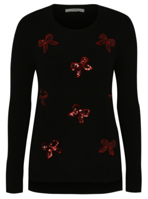 red sequin jumper