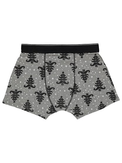 Moustache Christmas Tree Boxer Shorts | Men | George at ASDA