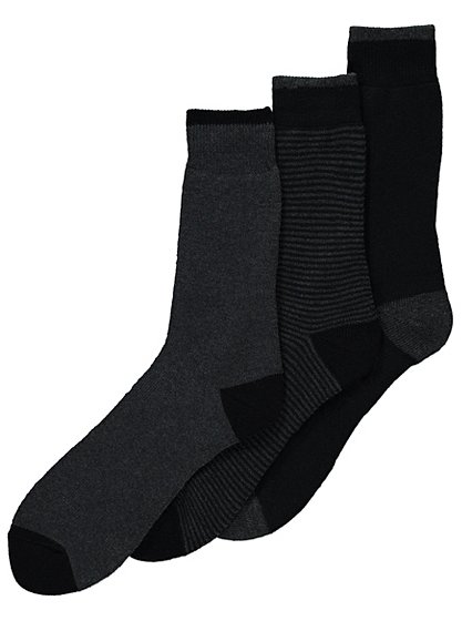 3 Pack Thermal Socks | Men | George at ASDA