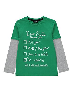 Dear Santa Top | Kids | George at ASDA