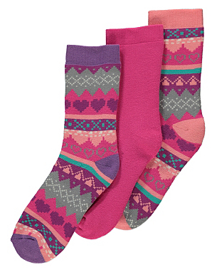 3 Pack Bright Socks | Women | George at ASDA