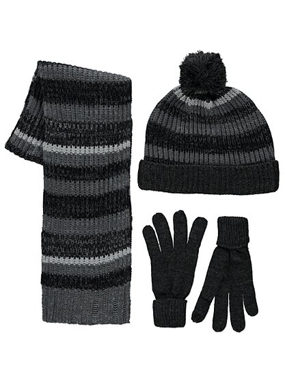 Striped Hat, Scarf and Gloves Set | Kids | George at ASDA