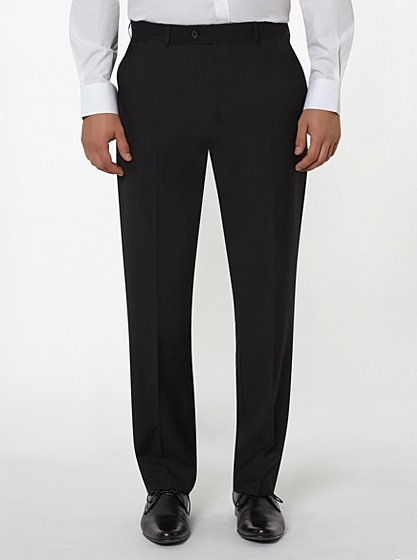 Tailor & Cutter Regular Fit Suit Trousers - Black | Men | George at ASDA