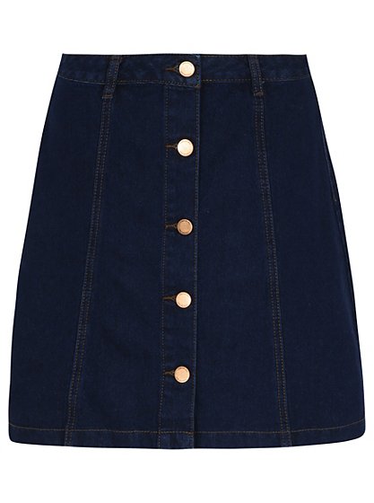 Button Front Denim Skirt | Women | George at ASDA