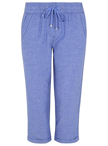 Cropped Linen Trousers | Women | George at ASDA