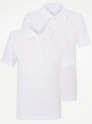 White School Polo Shirt 2 Pack