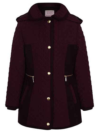Quilted Panel Hooded Coat | Kids | George at ASDA