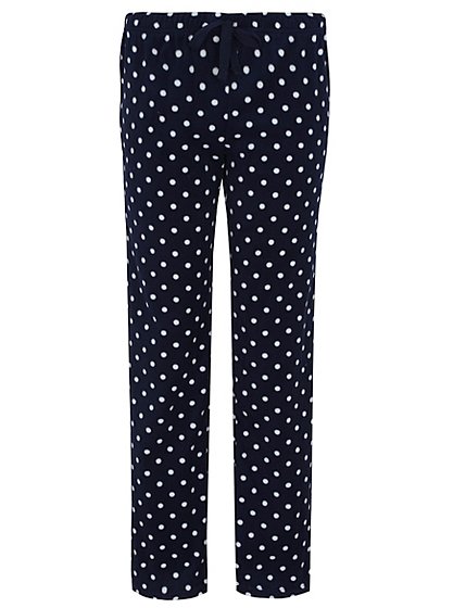 Spot Print Fleece Pyjama Bottoms | Women | George at ASDA
