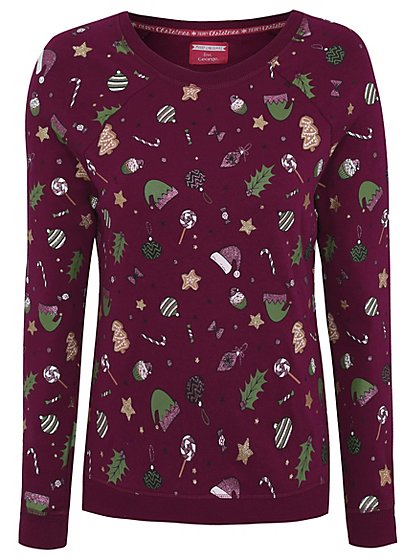 Christmas Print Sweatshirt | Women | George at ASDA