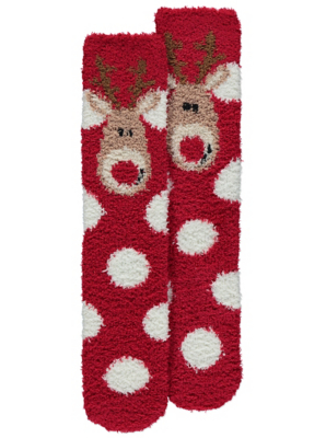 Christmas Reindeer Lounge Socks  Women  George at ASDA