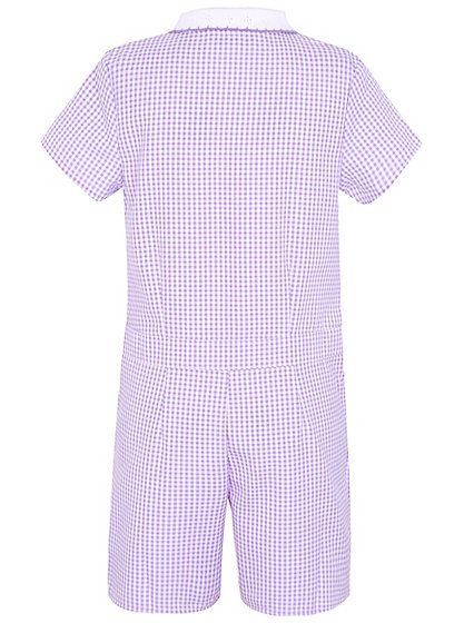 Girls School Gingham Playsuit â Lilac | School | George