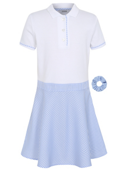 Light Blue Gingham School Dress | School | George
