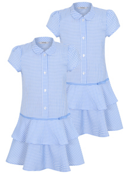 Light Blue Gingham School Dress | School | George