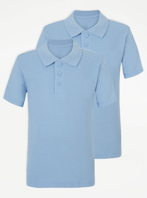 girls blue school polo shirts